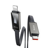 Mcdodo LED Display 36W Type-C to Lightning  Transparent Data Cable 1.2m(Real-time Power monitoring Display)