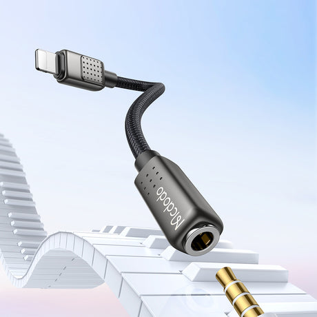 Mcdodo Lightning to DC3.5mm cable Raindrops Series 0.11m(Black)
