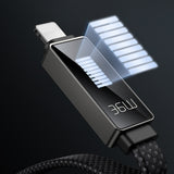 Mcdodo LED Display 36W Type-C to Lightning  Transparent Data Cable 1.2m(Real-time Power monitoring Display)