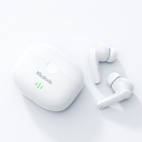 Mcdodo B03 Series TWS Earbuds Elevate Your Music with Premium Earbuds 20H Charging Case(White, Black)