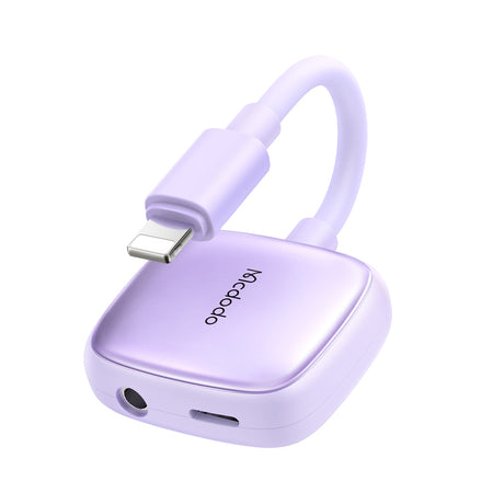 Mcdodo 2 in 1 Lightning to Lightning and DC3.5 Audio Adapter (Charging+ Music Play+Call Function)
