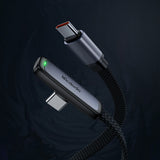 Mcdodo 90 Degree 65W Type-C to Type-C Data Cable 1.2m With LED indicator light(Black)