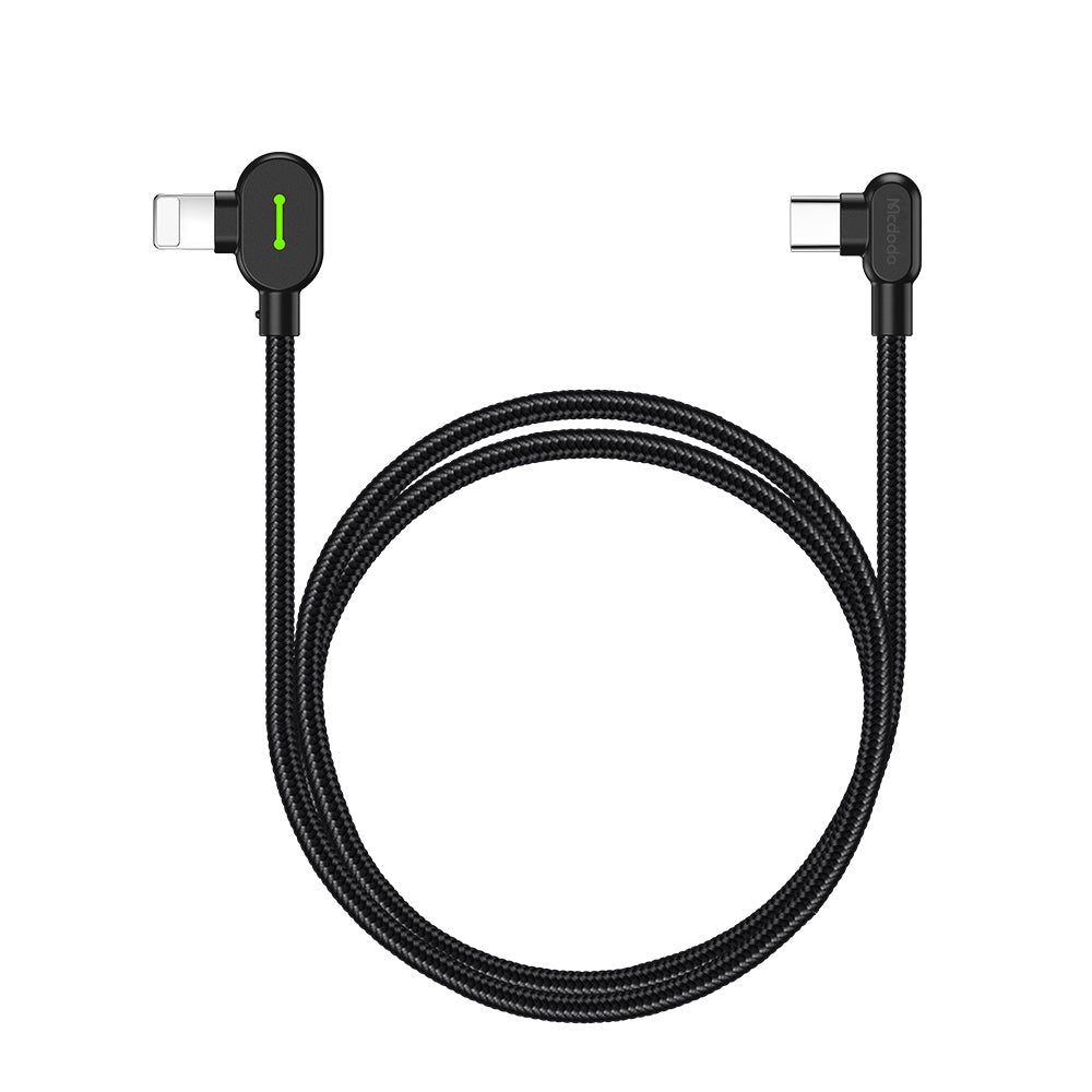 Mcdodo 90 Degree 36W Type-C to Lightning fast charging Cable 1.8m(Black)
