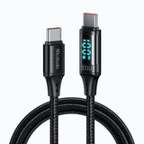 Mcdodo Digial Display 100W Type-C to Type-C Data Cable 1.2m (Real-time monitoring Display)