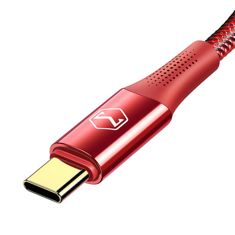 Mcdodo 90 Degree 100W Type-C to Type-C cable 1.2m Cable Right Angle Nylon Cable(Red)