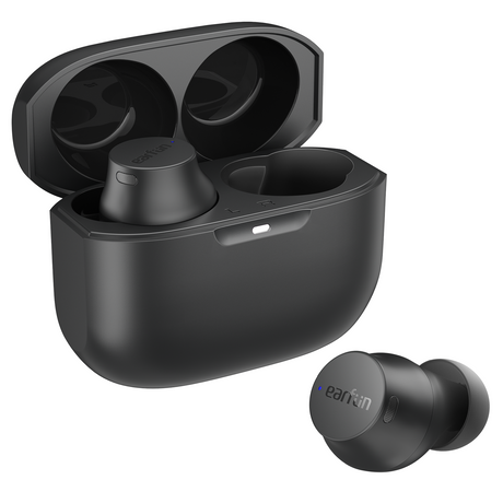 EarFun Free Mini Touch Control Wireless Earbuds, IPX7 Waterproof In-Ear Headphones with 24-Hour Playtime (Black)