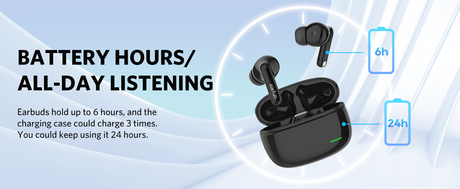EarFun AirMini 2 Touch Control & Volume Control Wireless Earbuds IPX7 Waterproof in-Ear Headphones 24H Playtime(Black)
