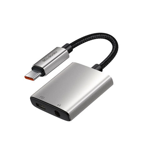 Mcdodo Wales Series 2 in 1 USB-C to USB-C+DC3.5mm Audio Adapter( Length 12.5cm)