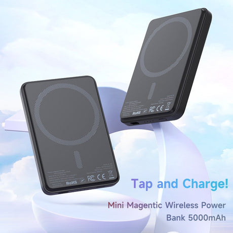 MCDODO MC395 Mini Magnetic 15W Wireless Fast Charging Power Bank 5000mAh (Black, Blue, Purple)